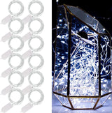 WATERGLIDE Battery Operated Lights – Low Profile LED Strand with Hidden Battery Case for Clean Aesthetic Spaces, Warm White