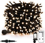 suddus Flameless Holiday String Lights – Smoke-Free Warm White Glow Safe for Kids, Pets and Bedrooms, 100 LED 33ft Set