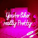 You like really pretty LED Neon Sign – Chic Vanity and Makeup Room Light, Pink Hue for Beauty Stations