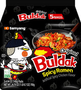 Samyang Buldak Fire Noodle 5-Pack 4.94 oz – Crowd-Pleasing Spicy Snack for Tailgates and Backyard Cookouts