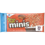 Reese's Puffs Minis Bulk Cereal, Pantry-Stocked Chocolate Peanut Butter Snack for Outdoor Hosting, Patio Brunches and Backyard Campouts, 35 oz