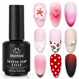 Beetles Matte Gel Top Coat – Thoughtful Birthday Gift for Her, Long-Lasting Chrome-Proof Finish for At-Home Nail Art