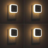 Sujeet LED Night Light – Low Profile White Nightlamp 4-Pack for Uncluttered Bedrooms, Hallways and Laundry Rooms