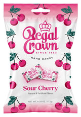 Regal Crown Sour Cherry Candy – No Artificial Color School Snack, Old-Fashioned Cherry Sweet for After-School Treats