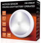 STAR-SPANGLED Flush Mount Light – Neutral Round Profile for Intentional, Uncluttered Living Spaces