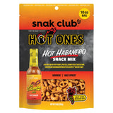 Snak Club x Hot Ones Hot Habanero Snack Mix – Hot Ones Watch Party Snack to Match the Sauce Challenge Heat During Streaming Sessions, 10 oz Bag