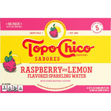 Topo Chico Sabores Raspberry with Lemon – Travel-Friendly Hydration for Road Trips, Beach Outings, and Festivals, 12oz 8pk