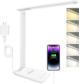 White crown Touch-Sensitive Desk Lamp in Neutral White – Streamlined Design for Minimalist Bedrooms