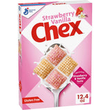 Strawberry Vanilla Chex Fortified Rice Cereal – Crunchy Lunchbox Snack for School and After School