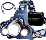 TDC Head Lamp Led Rechargeable - Bright Headlamp for Plumbers, Roofers, and Tight Work Areas
