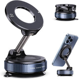 Vacuum Magnetic Suction Phone Holder – Multi-Angle Magnetic Phone Holder for Online Classes and Webinars, Black