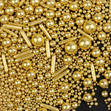 Sprinkles – Elegant Metallic Pearl Sprinkle Set for Five-Star Pastry Presentations, 4.6oz Edible Garnish