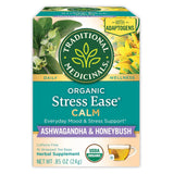 Traditional Medicinals Stress Ease Focus Tea – Quiet Desk Companion for Writers, Coders, and Creatives, 16 Compostable Bags