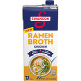 Swanson Ready-to-Pour Ramen Broth – Wholesome Asian-Inspired Cooking Liquid for Balanced Home Meals, 32 oz