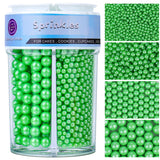 Kids Party Baking Sprinkles White Pearl Mix 4 Sizes for Birthday Cakes Cupcake Decorating Nursery Snack Toppers