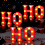 Fleurdeco Red Marquee Letter Sign – Cheerful Christmas Aesthetic for Windowsill and Coffee Table