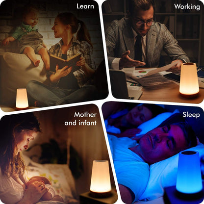 THAUSDAS Self-Care Night Light for Bath Time and Journaling – Flicker-Free Eye-Caring Touch Lamp with Timer for Soothing Personal Wellness Moments
