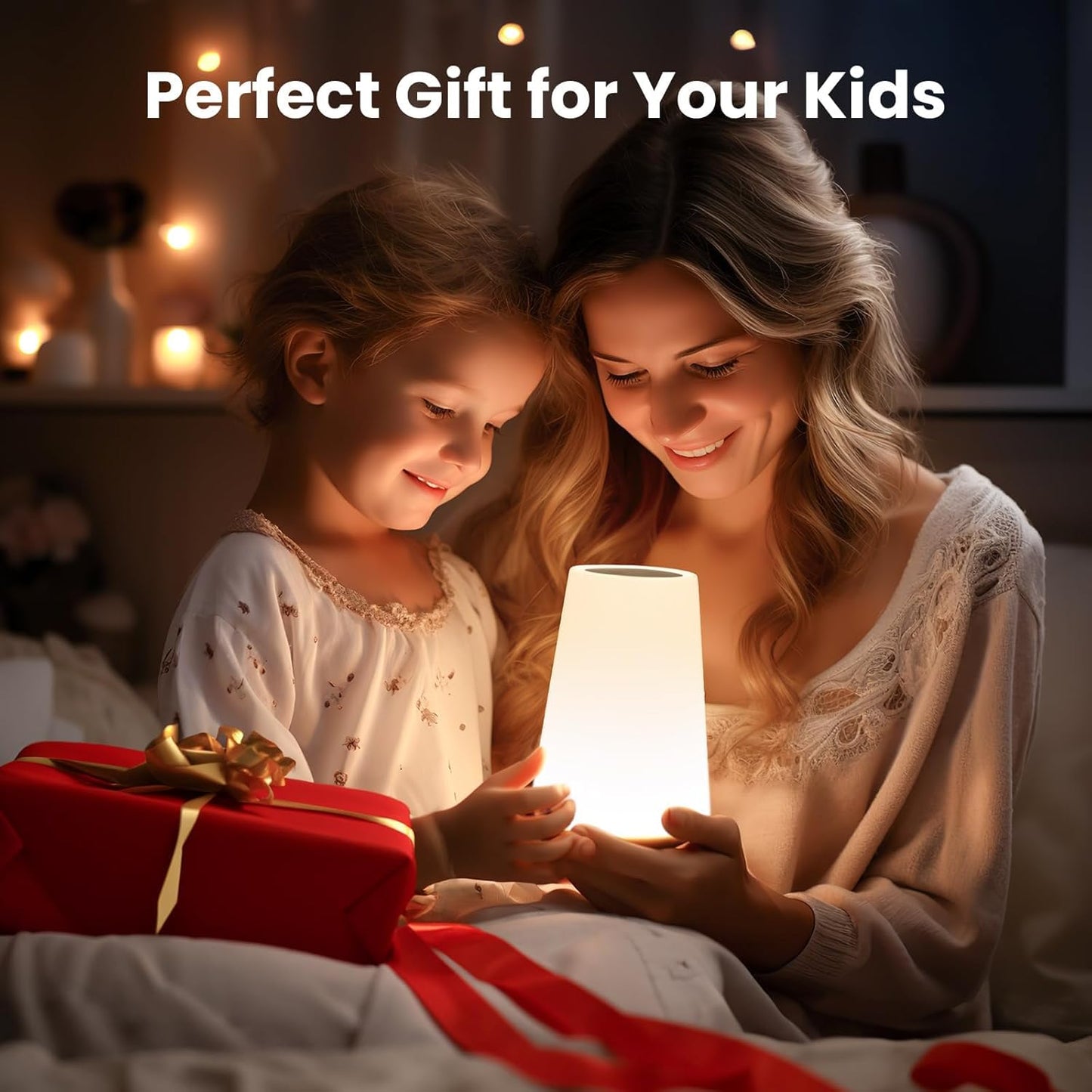 THAUSDAS Self-Care Night Light for Bath Time and Journaling – Flicker-Free Eye-Caring Touch Lamp with Timer for Soothing Personal Wellness Moments