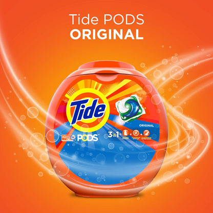 Tide PODS 3X Concentrated Detergent Pacs for High Volume Family Washers – No Mess No Guesswork Dosing