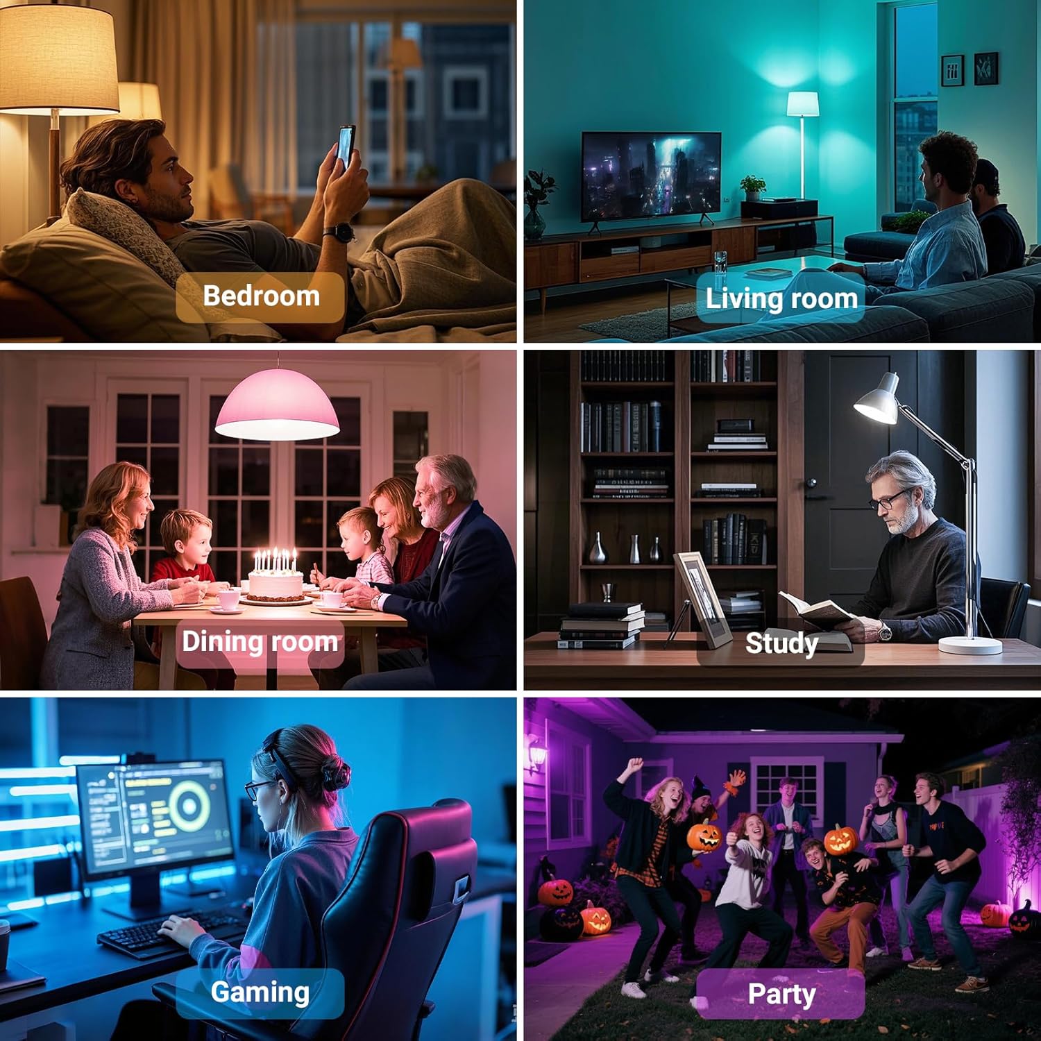 TJOY Smart RGB Bulb – Playroom Mood Lighting for Children, 16M Colors with Parent Friendly App