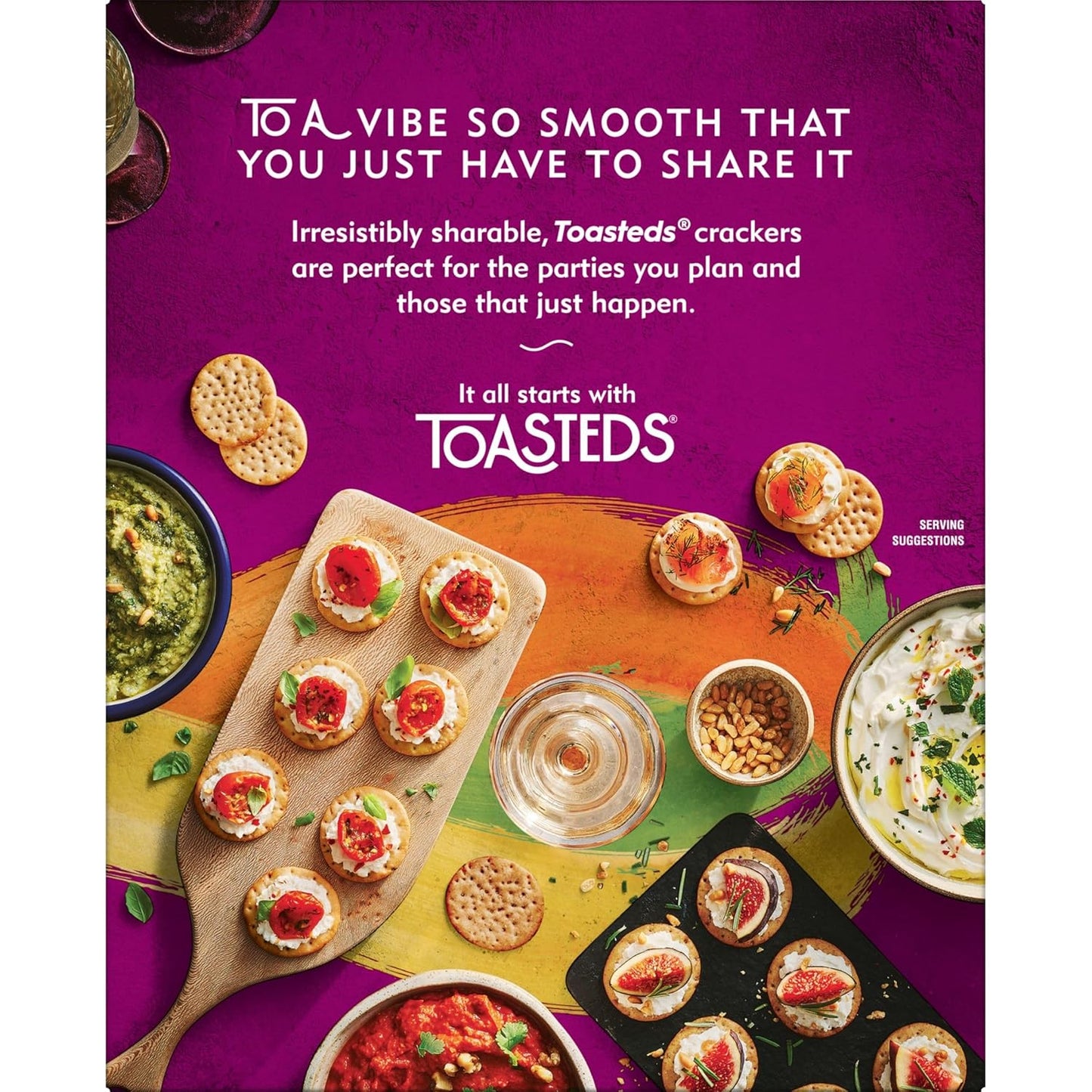 Toasteds Crackers Three-Flavor Box – Kid-Friendly Lunchbox Addition for School and Home, 12oz
