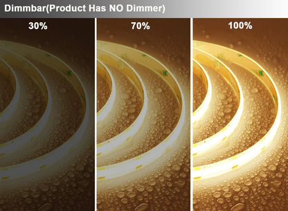TOPAI Neutral Tone COB LED Strip Light for Less-Is-More Interiors, Dimmable 4000K Natural White Strip for Calm Bedrooms and Studies