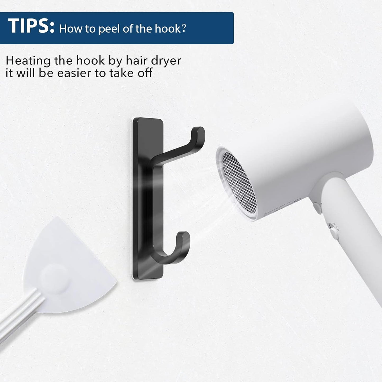 Towlz Decorative Wall Hooks as Birthday Gift for Her, Stylish Matte Black Adhesive Hooks With Premium Packaging