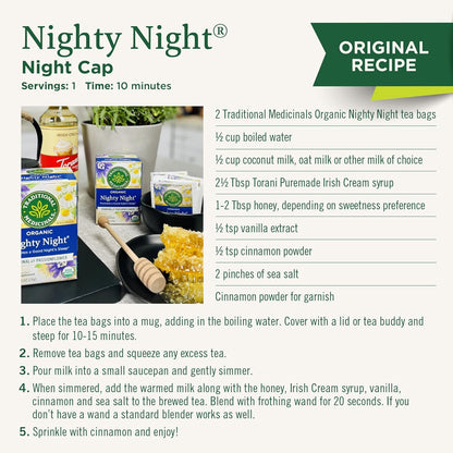 Traditional Medicinals Nighty Night Extra – Housewarming Wellness Present for the Stressed Hostess, 16 Bags