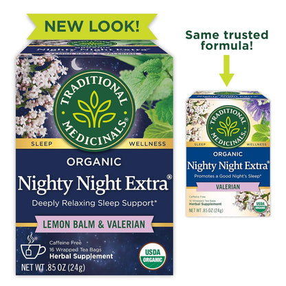 Traditional Medicinals Nighty Night Extra – Housewarming Wellness Present for the Stressed Hostess, 16 Bags