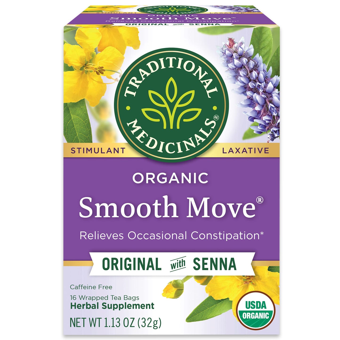 Traditional Medicinals Smooth Move – Trusted 40-Year Herbal Formula for Safe, Predictable Overnight Relief