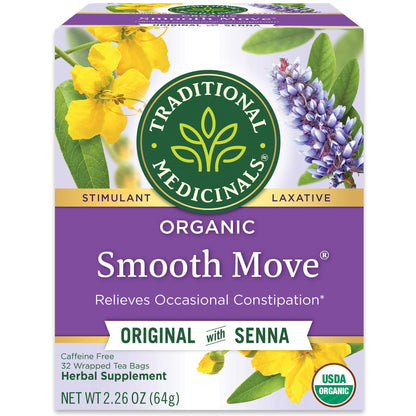 Traditional Medicinals Smooth Move – Trusted 40-Year Herbal Formula for Safe, Predictable Overnight Relief