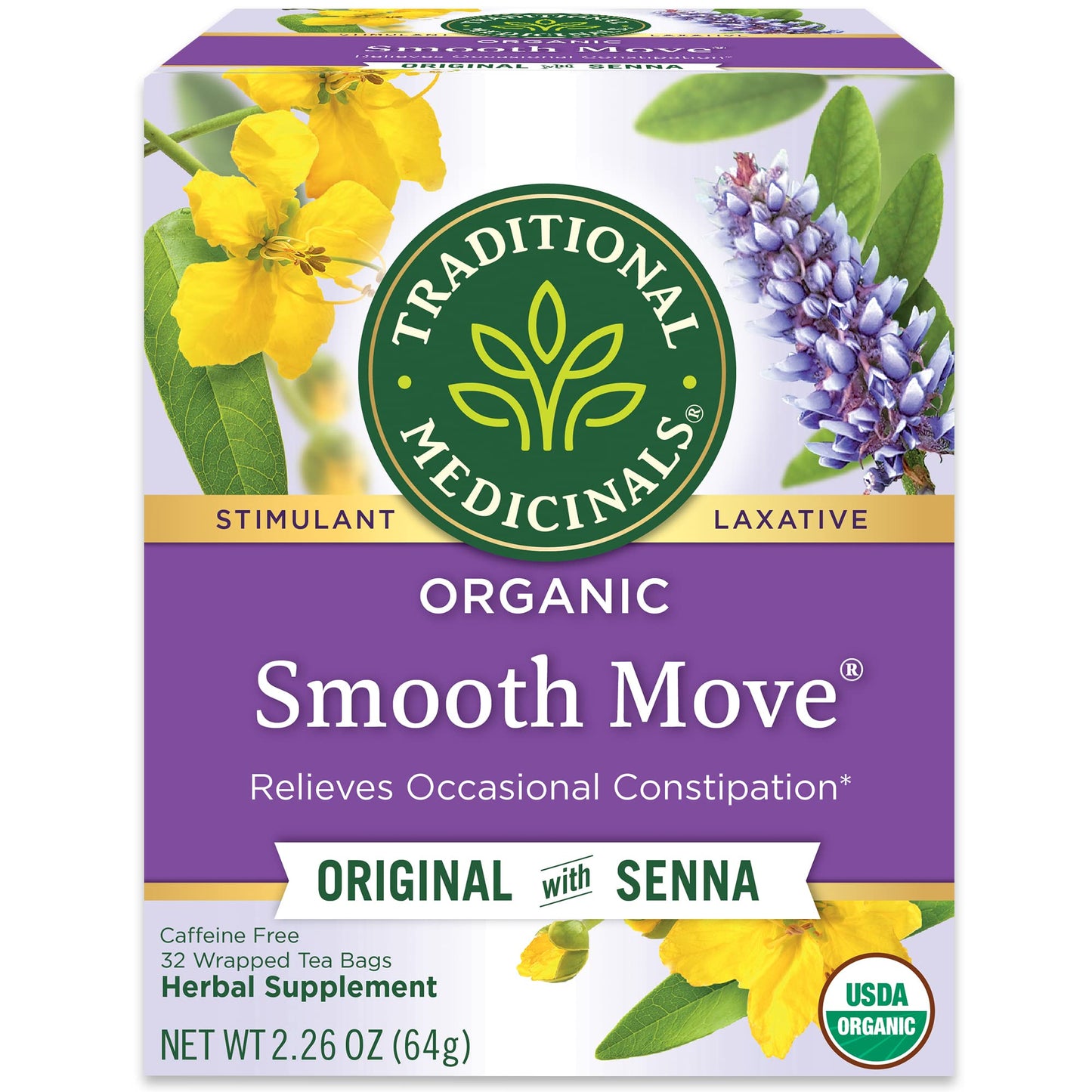Traditional Medicinals Smooth Move – Trusted 40-Year Herbal Formula for Safe, Predictable Overnight Relief
