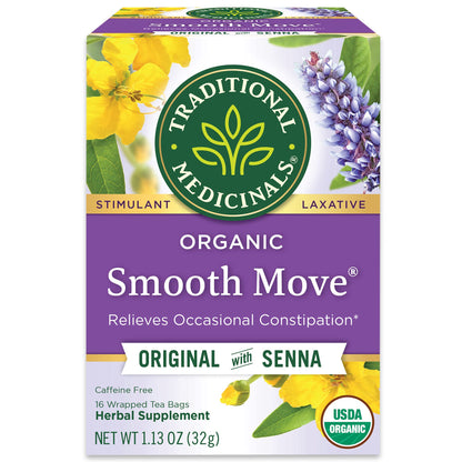 Traditional Medicinals Smooth Move – Trusted 40-Year Herbal Formula for Safe, Predictable Overnight Relief