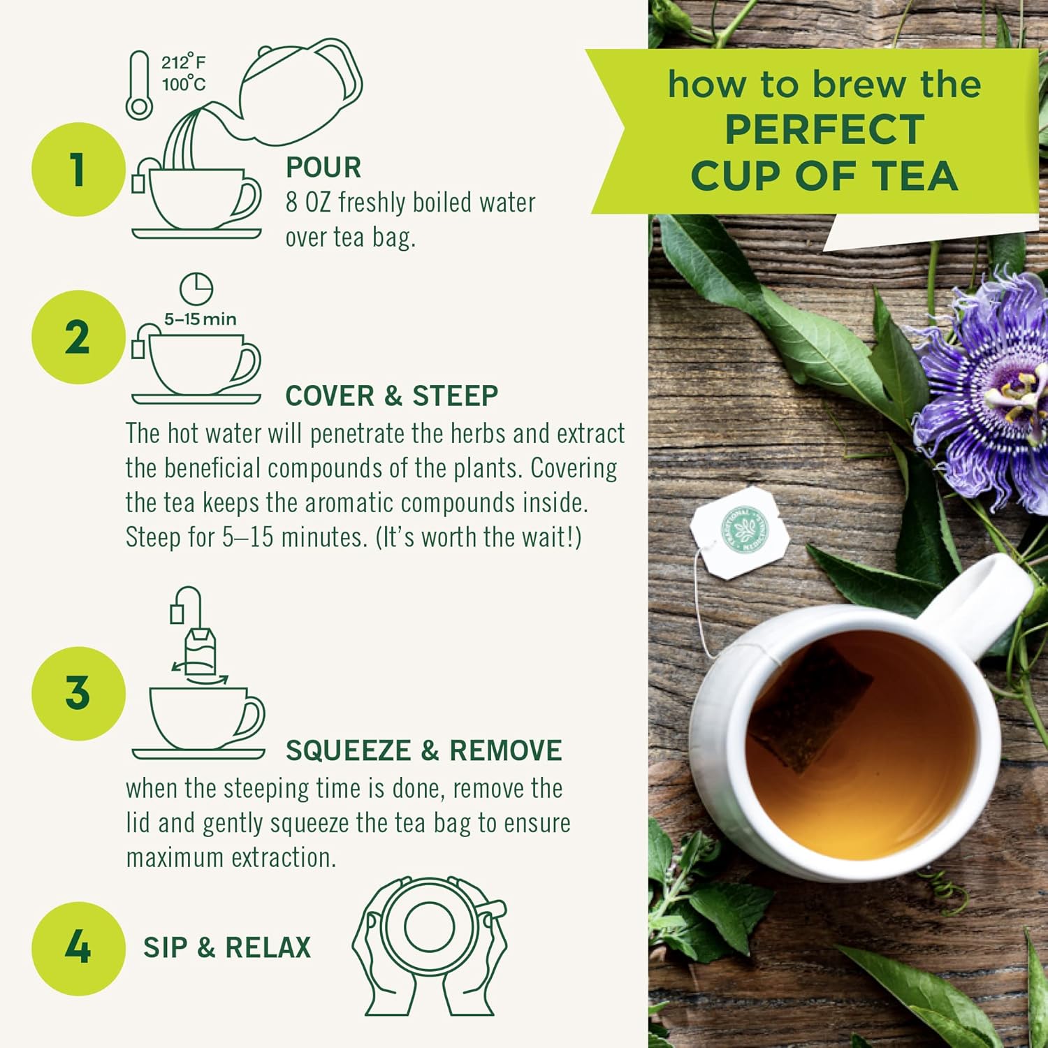 Traditional Medicinals Stress Ease Focus Tea – Quiet Desk Companion for Writers, Coders, and Creatives, 16 Compostable Bags