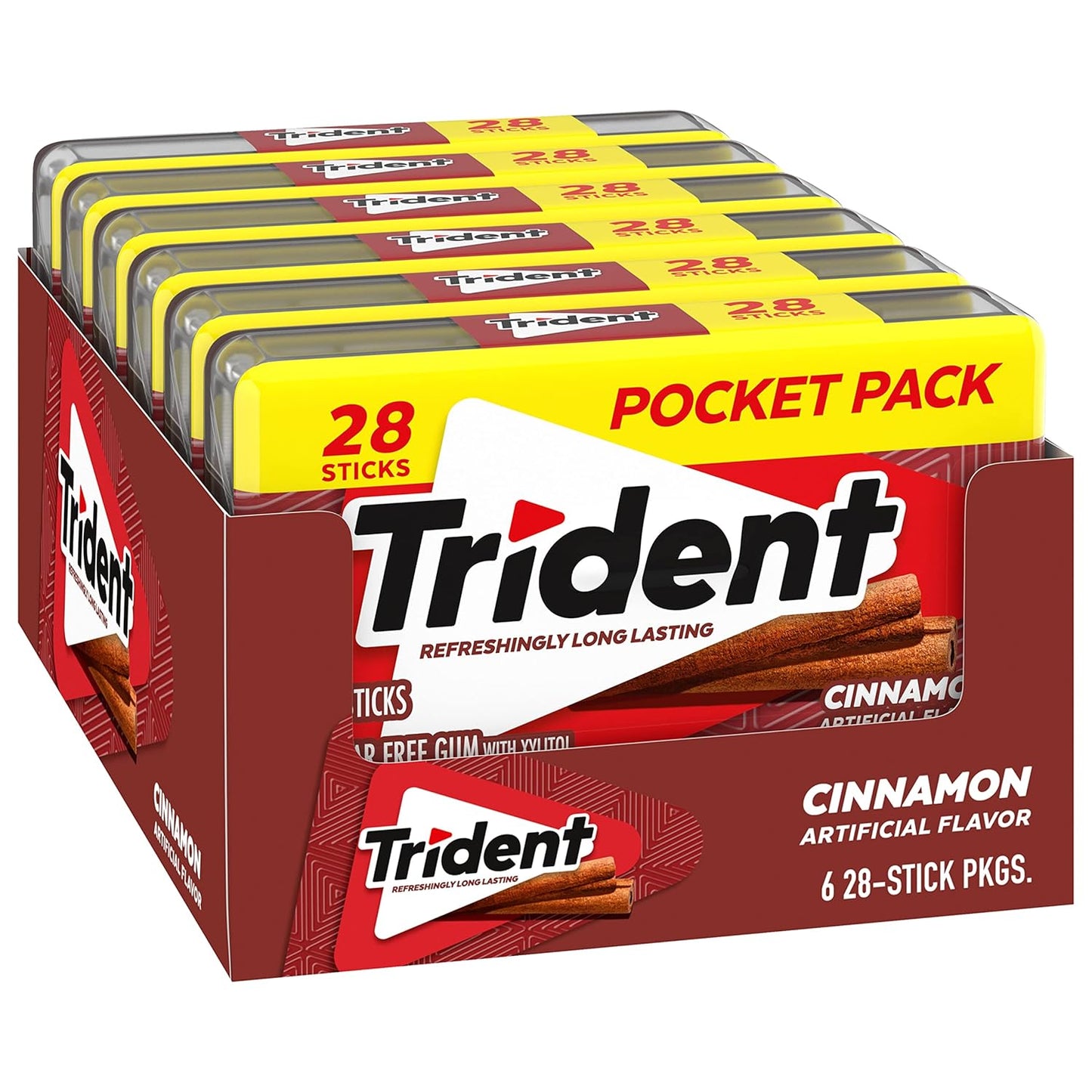 Trident Spearmint Sugar-Free Chewing Gum – Daily Oral Care Ritual with Xylitol for Cavity Protection