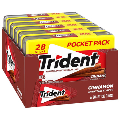 Trident Spearmint Sugar-Free Chewing Gum – Daily Oral Care Ritual with Xylitol for Cavity Protection