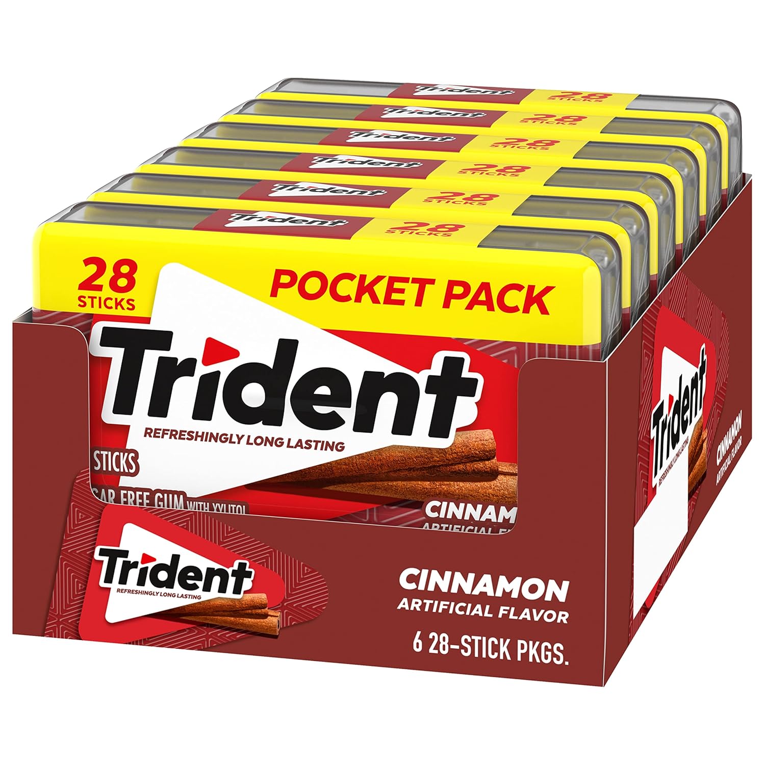 Trident Spearmint Sugar-Free Chewing Gum – Daily Oral Care Ritual with Xylitol for Cavity Protection