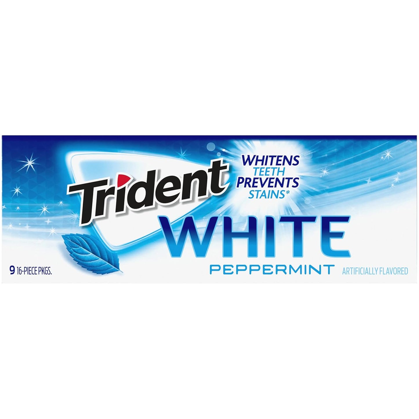 Trident White Chewing Gum – Mid-Task Breath Reset for Remote Workers and Commuters, 144 Total Pieces