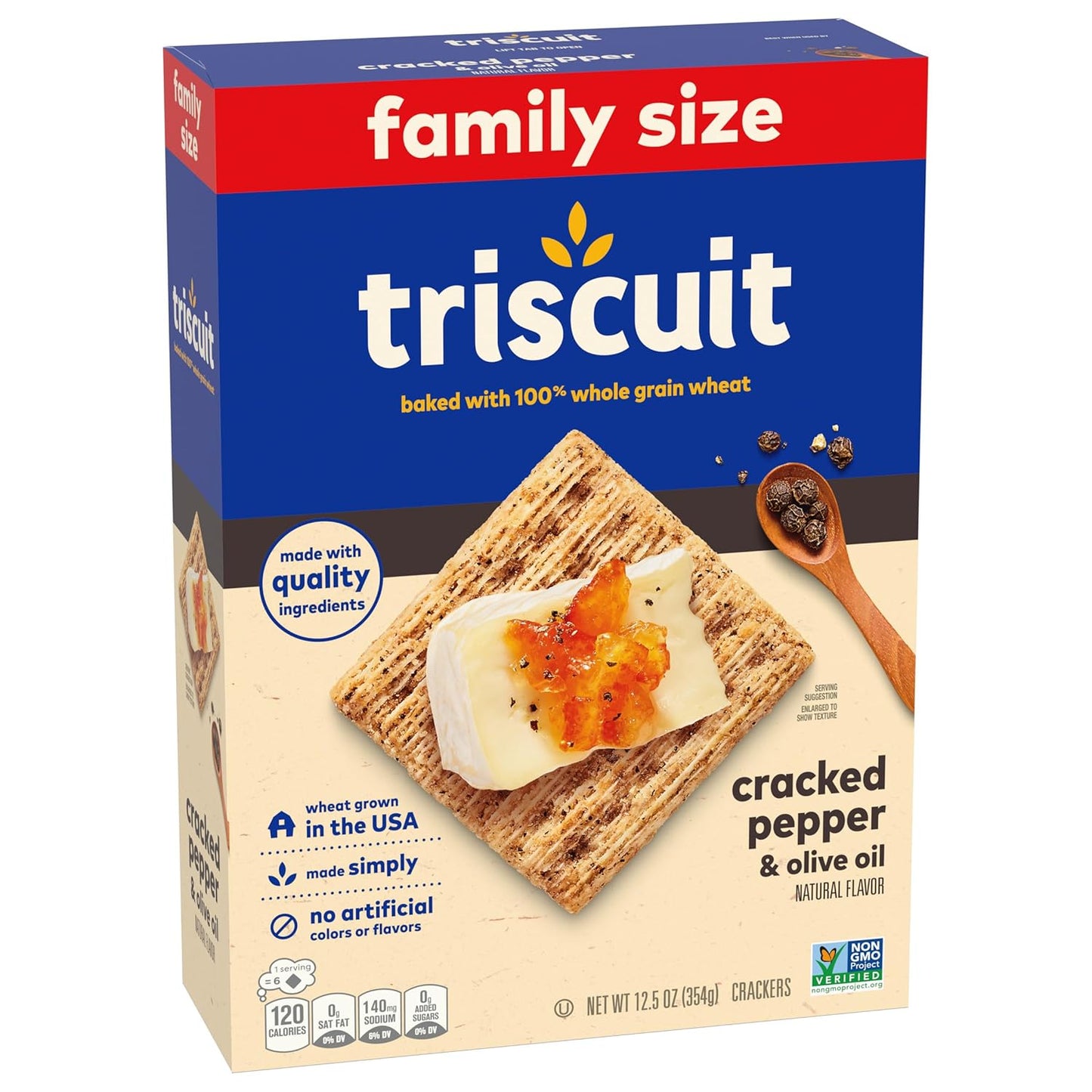 Triscuit Cracked Pepper & Olive Oil Crackers – Hearty Base for Build-Your-Own Mini Cracker Sandwiches