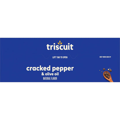 Triscuit Cracked Pepper & Olive Oil Crackers – Hearty Base for Build-Your-Own Mini Cracker Sandwiches