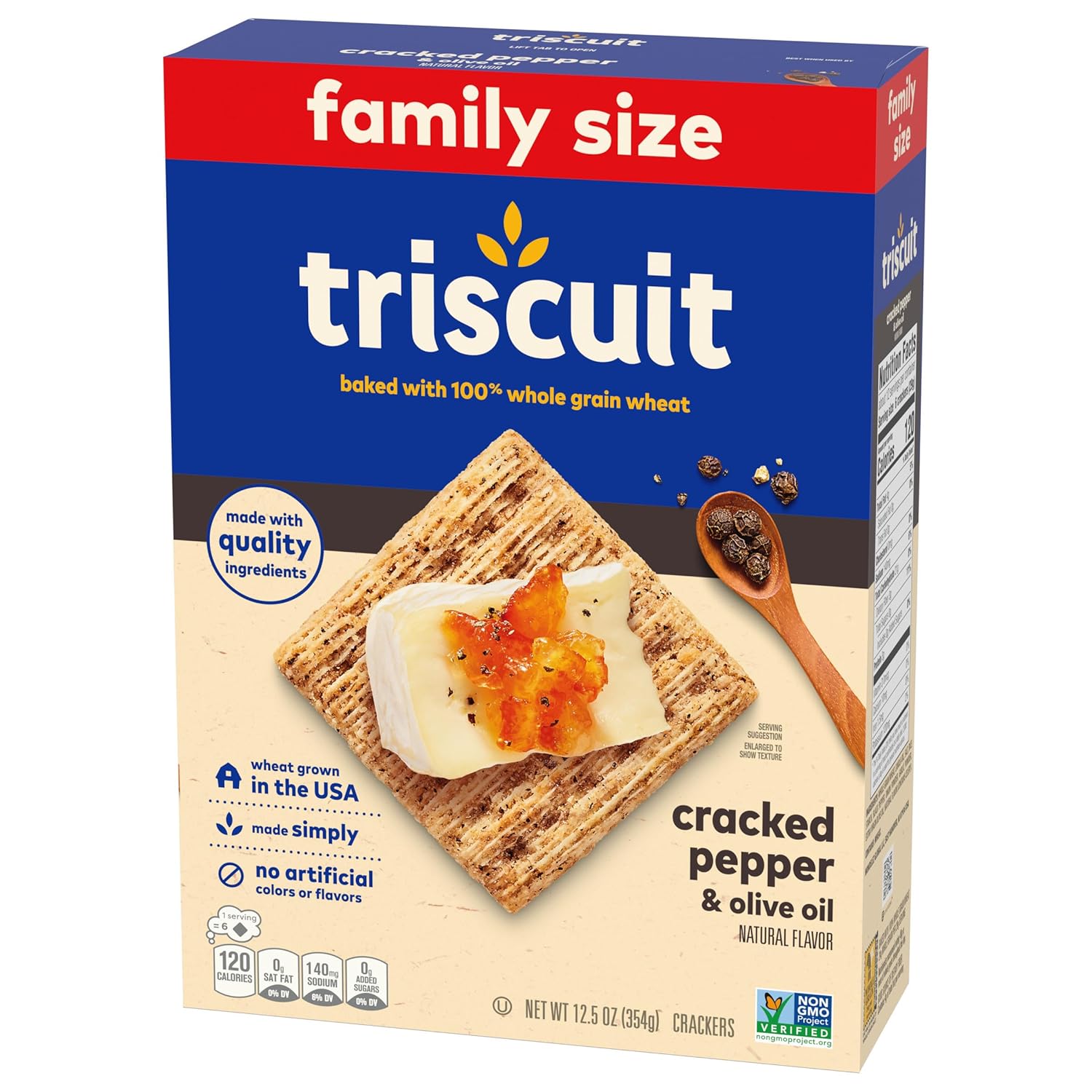 Triscuit Cracked Pepper & Olive Oil Crackers – Hearty Base for Build-Your-Own Mini Cracker Sandwiches