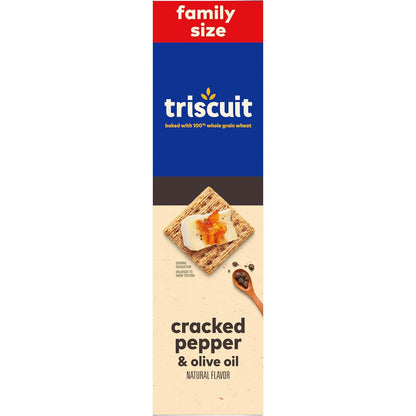 Triscuit Cracked Pepper & Olive Oil Crackers – Hearty Base for Build-Your-Own Mini Cracker Sandwiches
