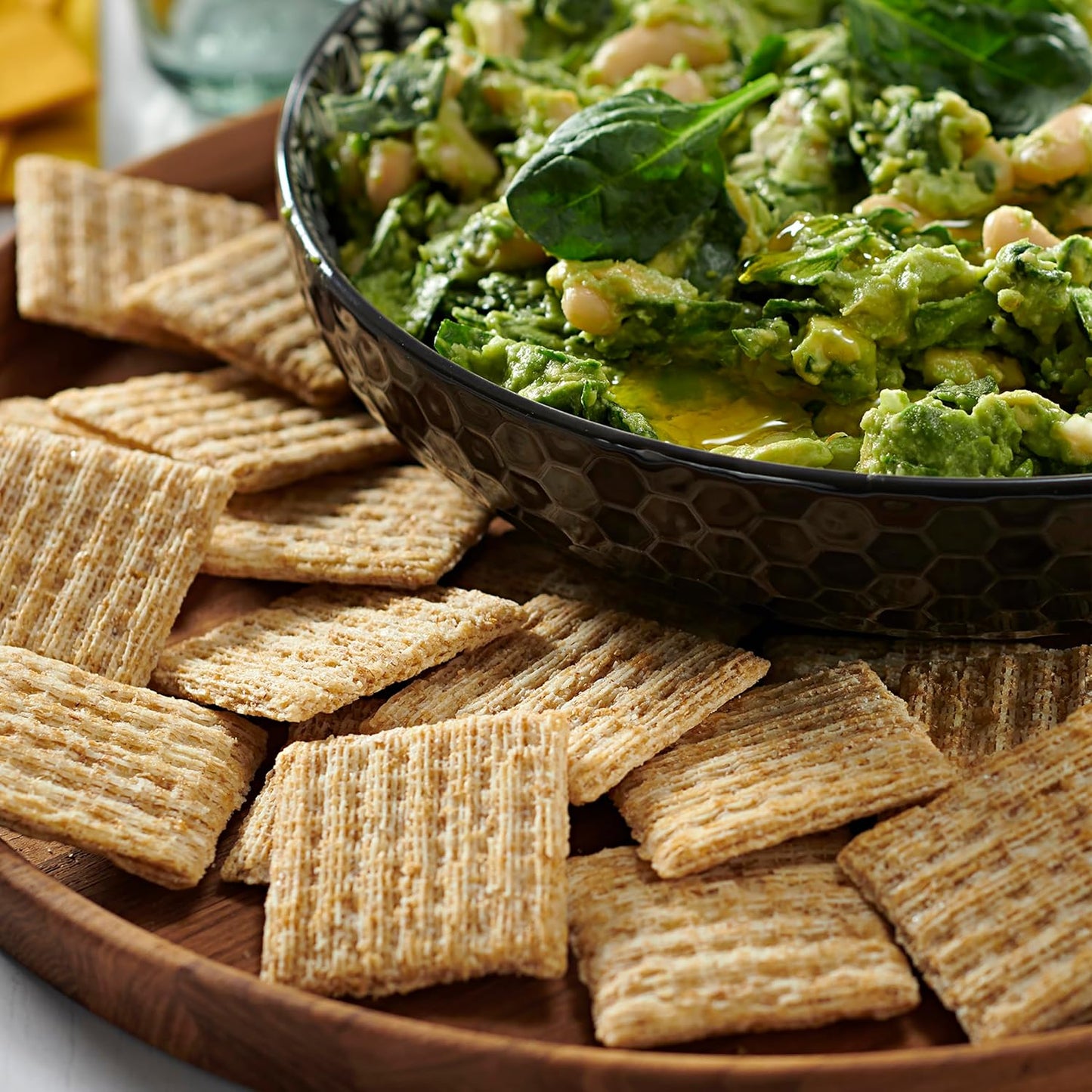 Triscuit Hint of Sea Salt Whole Grain Crackers – Durable Woven Cracker for Backyard Gatherings and Outdoor Charcuterie