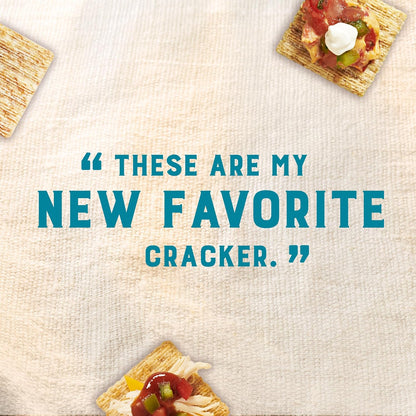 Triscuit Hint of Sea Salt Whole Grain Crackers – Durable Woven Cracker for Backyard Gatherings and Outdoor Charcuterie
