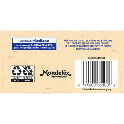 Triscuit Hint of Sea Salt Whole Grain Crackers – Durable Woven Cracker for Backyard Gatherings and Outdoor Charcuterie