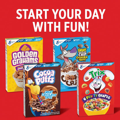 Trix Fruity Cereal – Daily Whole Grain Breakfast with Added Vitamins for Health-Conscious Families