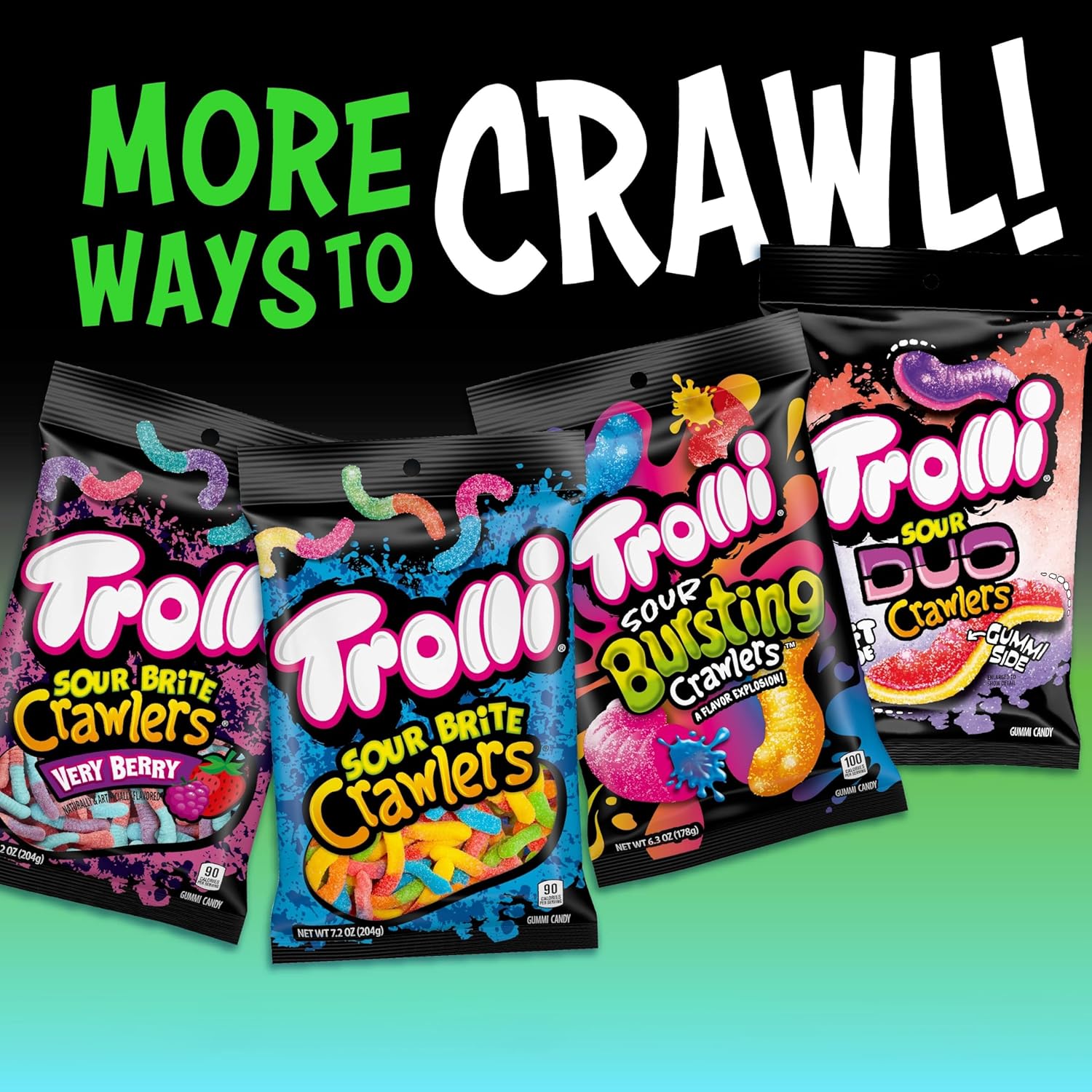 Trolli Electric Crawlers Candy – Stocking Stuffer Pick for Son's Girlfriend and Hard-to-Shop-For Teens