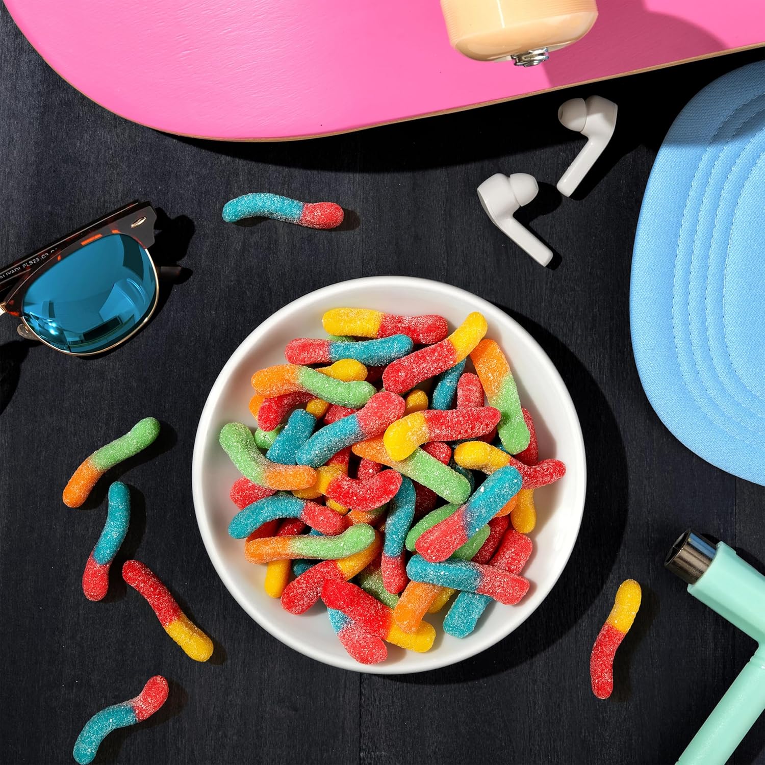 Trolli Sour Brite Crawlers Gummy Worm Candy – Crowd-Pleasing Hostess Gift for Halloween Parties, Sleepovers and Family Gatherings, 7.2 oz
