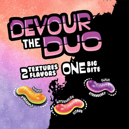 Trolli Sour Brite Duo Crawlers Candy – Affordable Bulk Gift Bundle for Classroom Exchanges, White Elephant, and Secret Santa