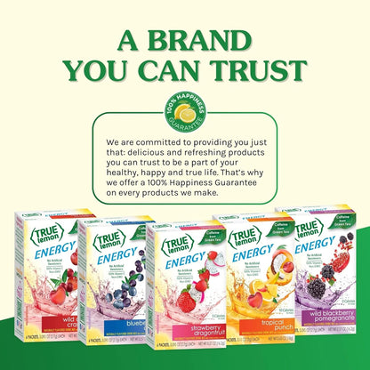 True Lemon Energy Blueberry Acai – Portable Energy Packets to Replace Coffee Jitters at the Corporate Desk